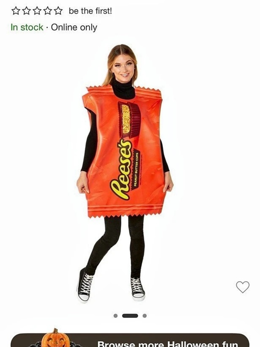 Rubies Reese's Peanut Butter Cup Costume adult Size Like New